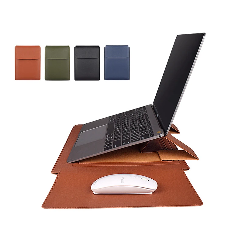 

13" 15Inch Waterproof Pu Leather Sleeve Case For Apple Macbook Pro Laptop, Brown, green, blue, black