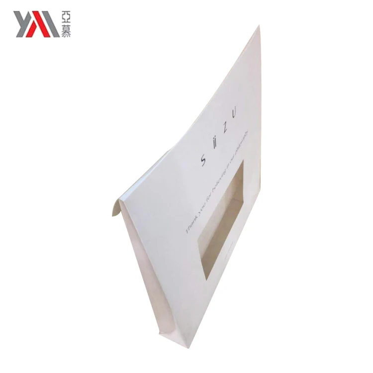 
New product high quality office eco paper file bag with PVC window 