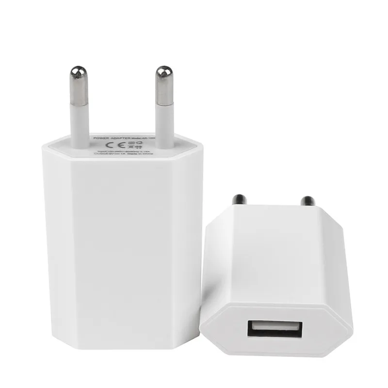 

5V 1A 2A universal power adapter usb wall charger for iphone, Black or white