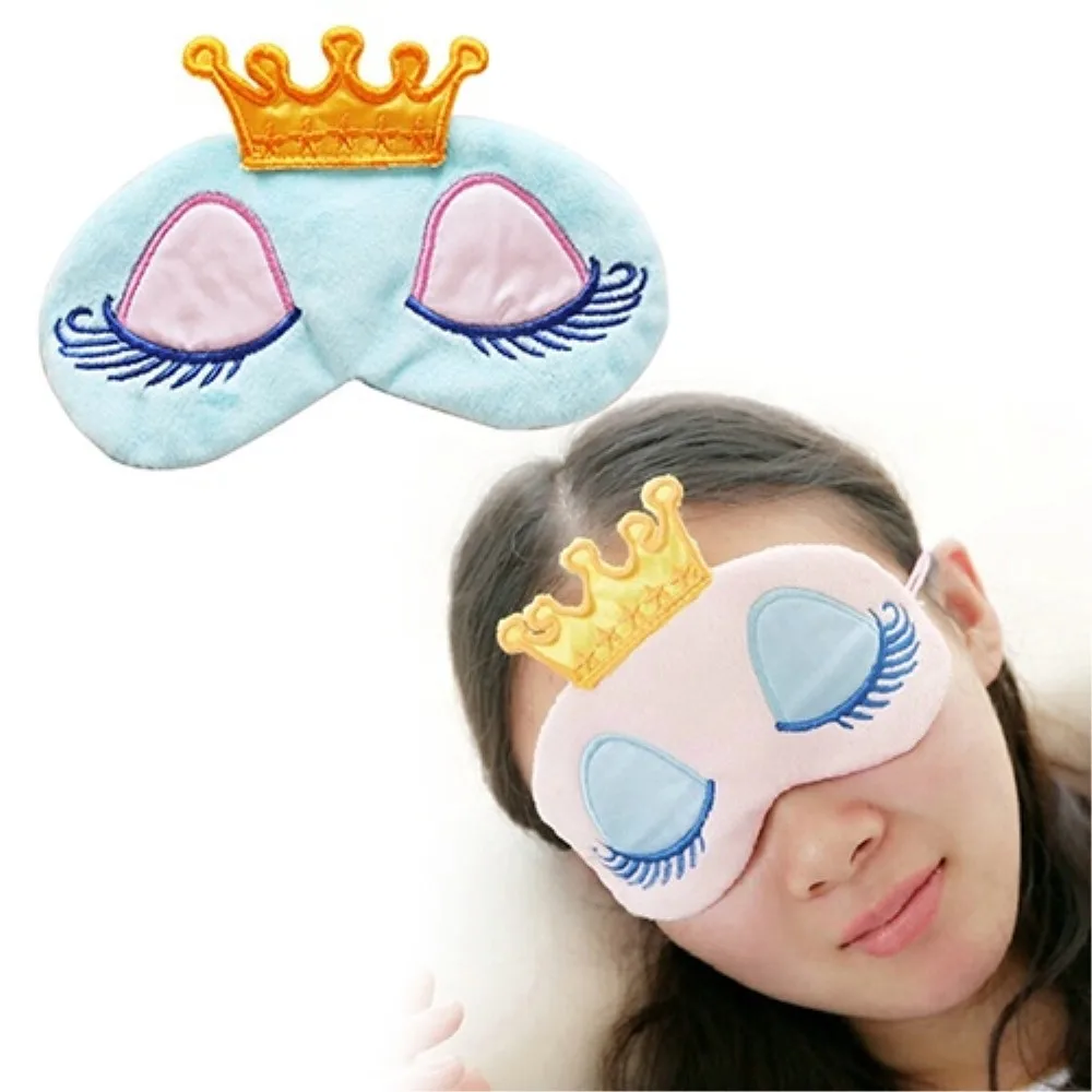 

Portable Lovely Cute Cotton Long Eyelashes Crown Style Shade Sleeping Eye Mask Sleep & Snoring 11.1