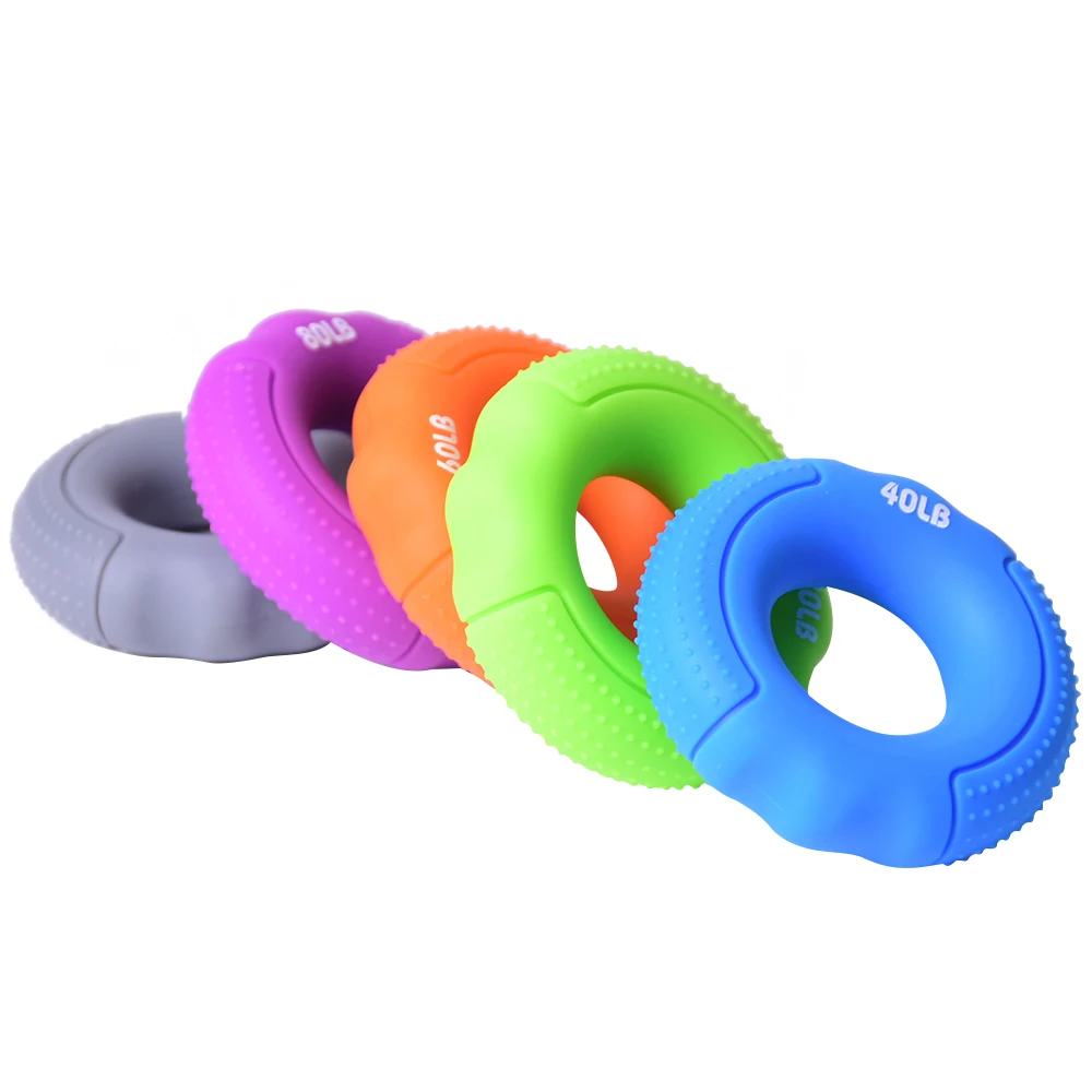 

Silicone Portable Hand Gripping Carpal Finger Trainer Grip Strength Rehabilitation Stress Ring Ball