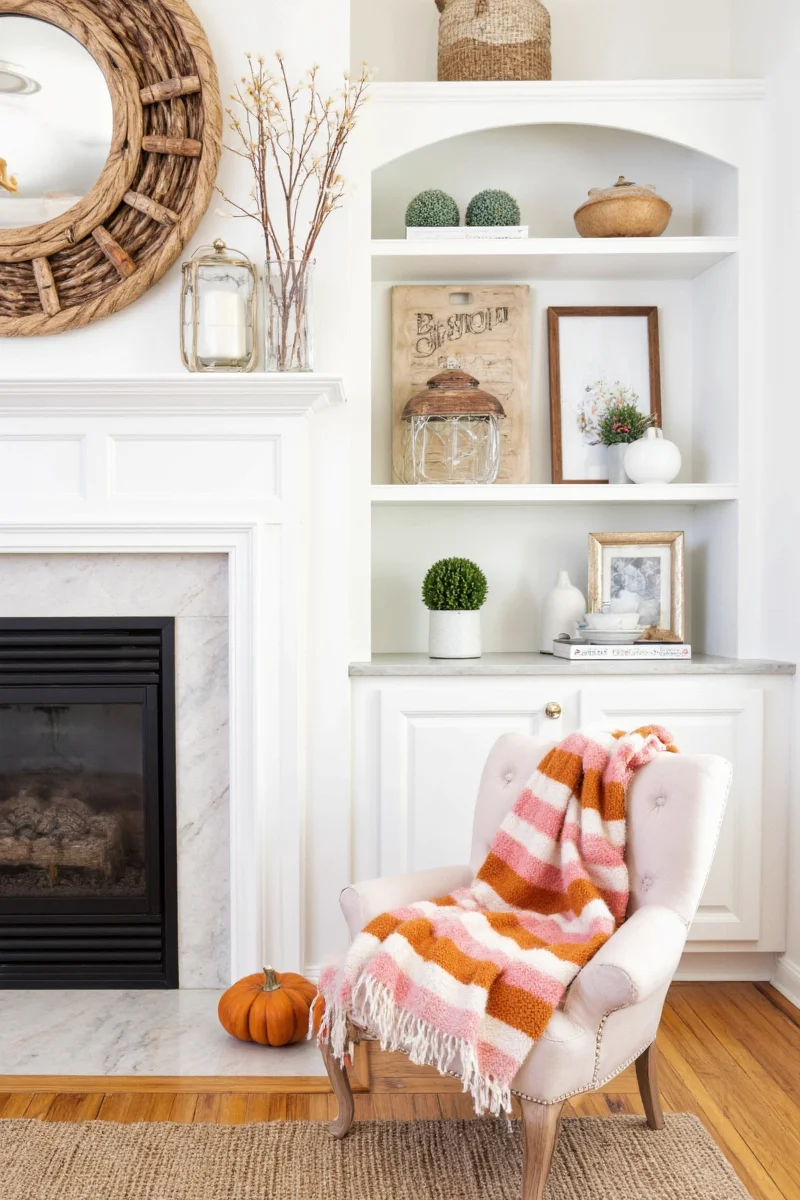 Glitter-Free Fall Decor Setup