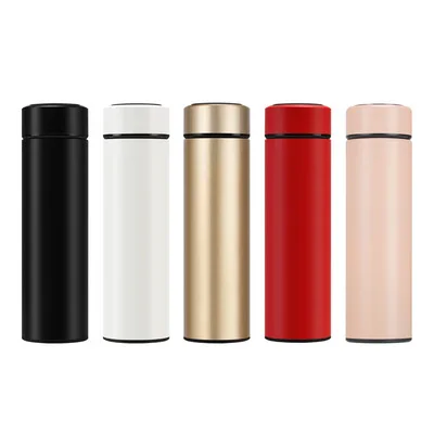 

Wholesale thermos designer time marker reminder with led temperature display vacuum flask stainless steel smart water bottle, Customized color