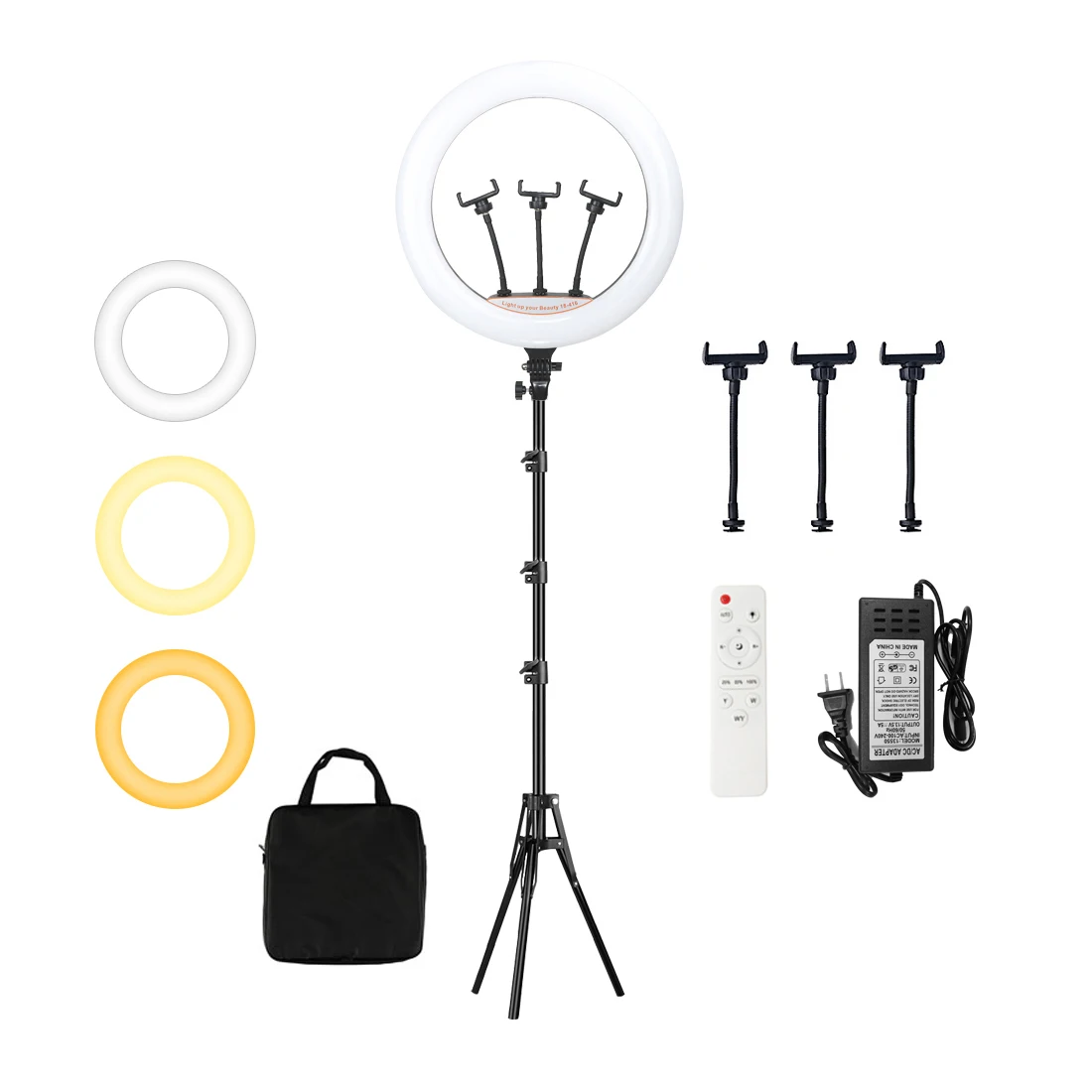 

18inch Rechargeable Phone Holder Photography Lighting Led Selfie Circle Ring Flash Light Makeup Video Live Webcast Studio