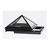 Top Window Glass Glazed Sliding Opening Pyramid Skylight For A Flat Roof Extension Pyramid Roof Window