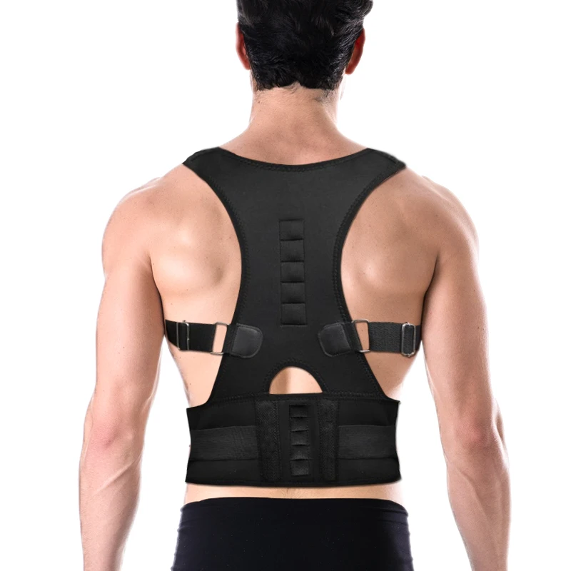 

Wholesale Private Label High Quality Neoprene Adjustable Magnetic Therapy Back Support Belt Posture Corrector, Black