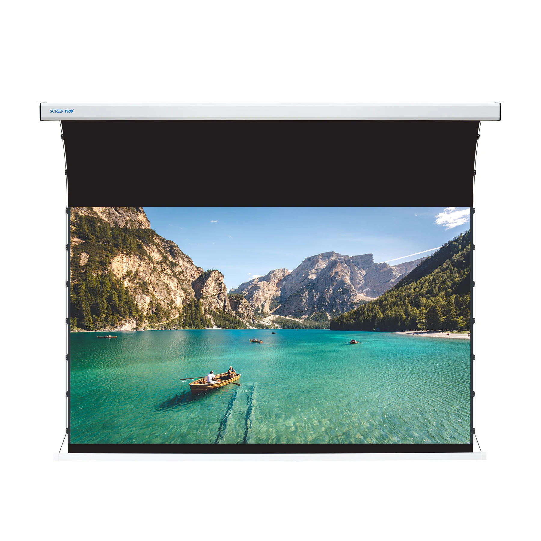 

SCREEN PRO 92" 16:10 ALR motorized tab-tensioned Drow down screen ambient light rejecting screen for 4K UST Projector AB6092SPR8