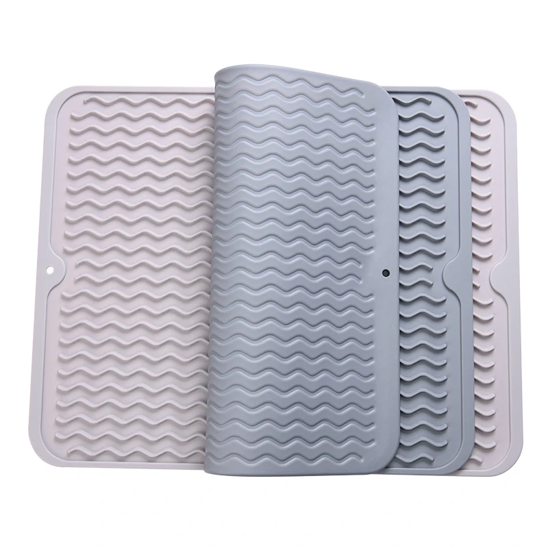 extra Large Heat Resistant Silicone Dish Drying Mat for Kitchen Counter Dish Drainer Mat