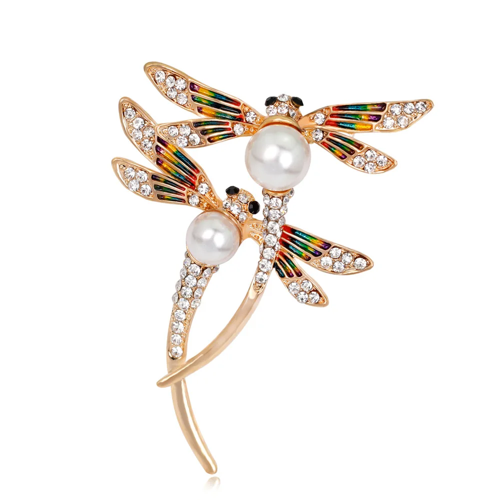 

Bows Insect Butterfly Women Brooches Simulated Pearls Dragonfly Fashion Jewelry for Women Girls Brooch Pins