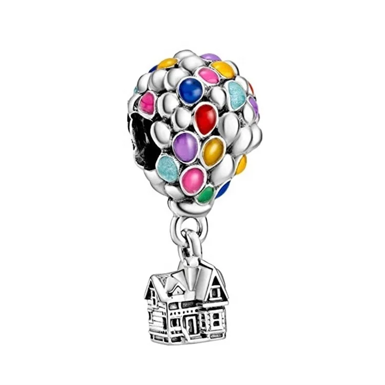 

S925 silver beads pendant charm balloons and dolphins DIY beads pendant jewelry