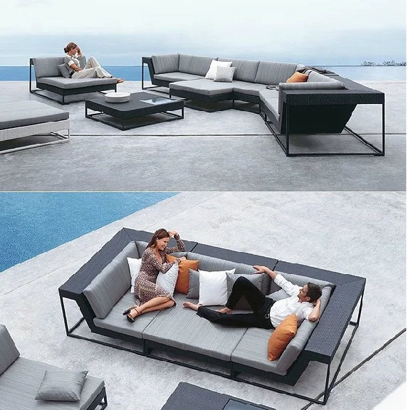 Simple Modern Garden Furniture Hotel Outdoor Hand Woven Patio All