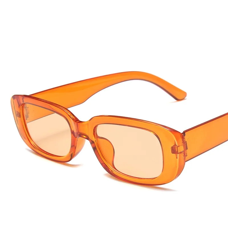 

Fashion Trendy Candy Eyeglasses Small Square Frame Cheap Shades Women Orange Sunglasses, Any colors