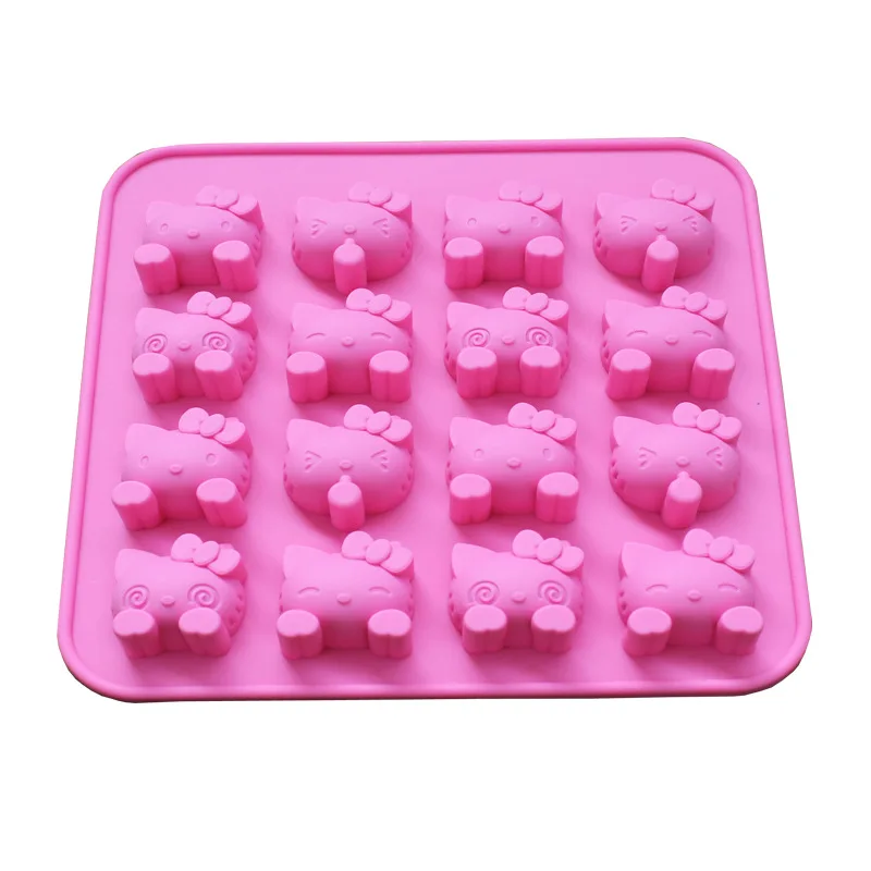 

Cartoon 16 Even Cat Silicone Chocolate Mold Jelly DIY Mousse Silicone Soap Mold Baking Tool Kitchen Accessories