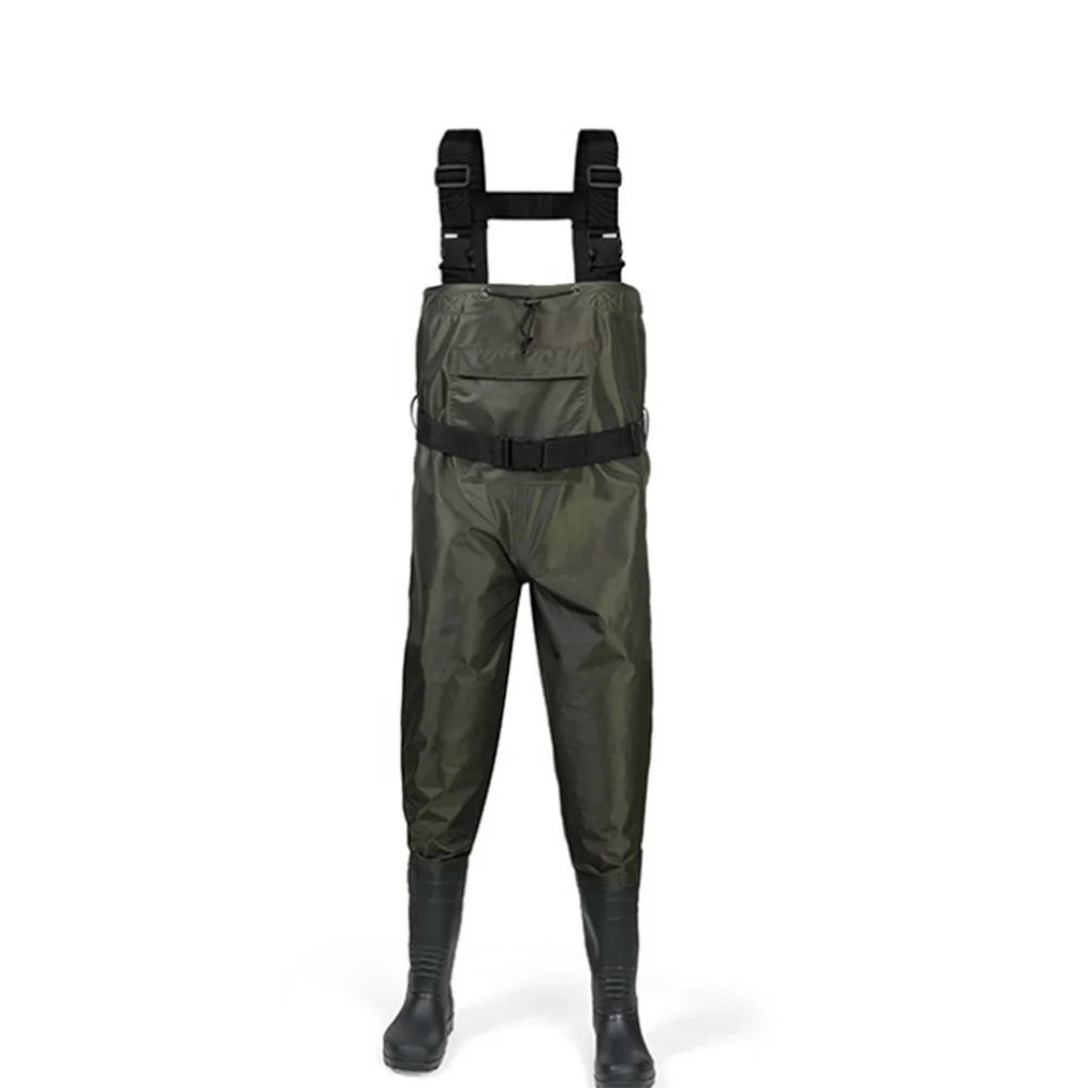 

Light Weight Breathable Nylon Fabric Chest Fishing Wader, Army green,camo