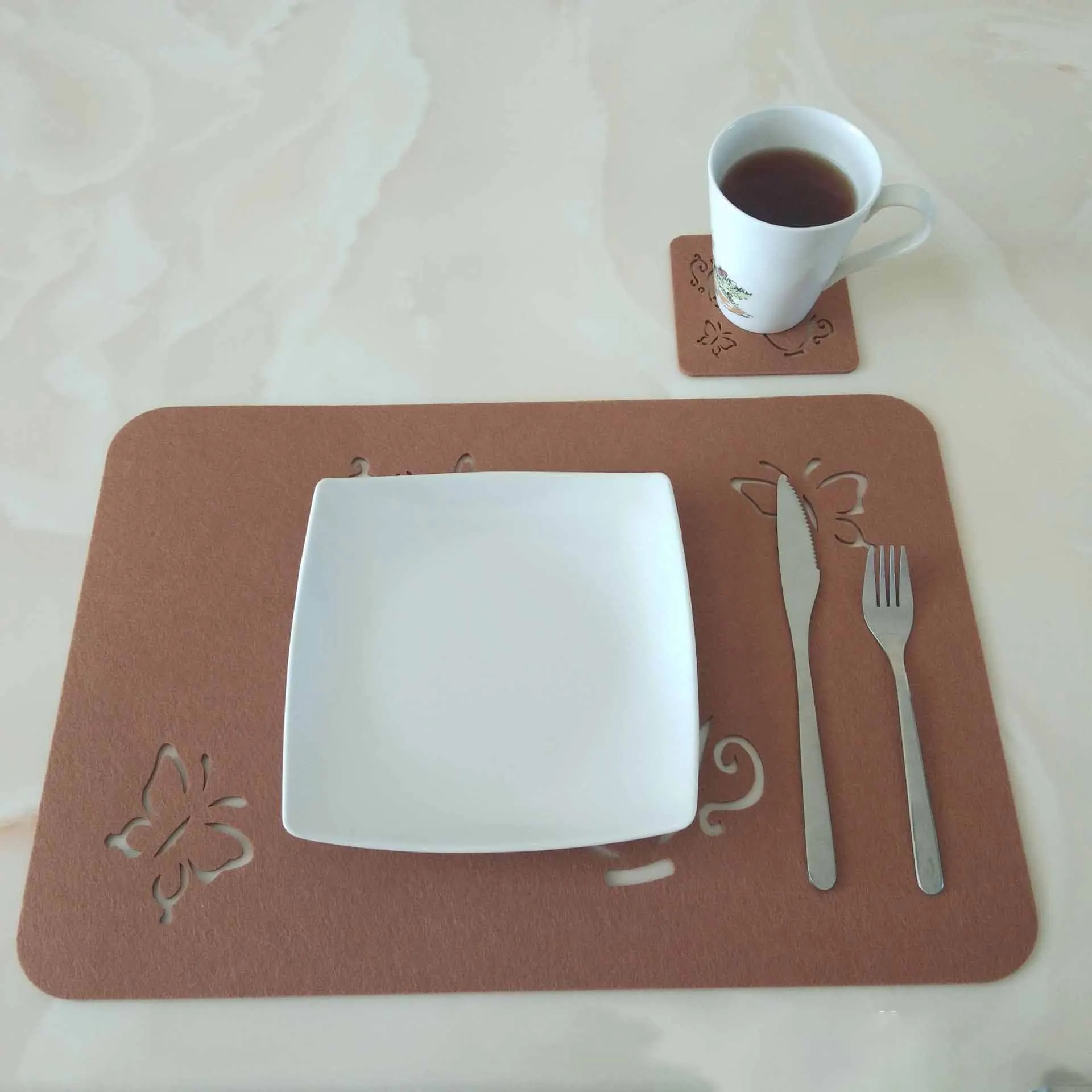 

Wholesale Non Slip Dining Sublimation Placemat Blanks Felt Placemats Set, As picture show, and do customer's design