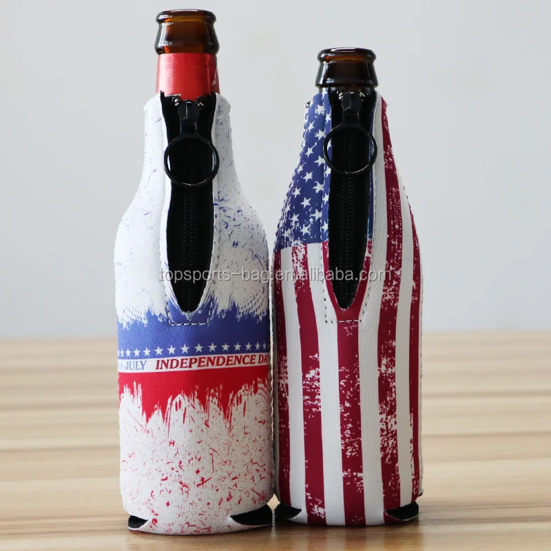 

Waterproof Insulated Neoprene Beer Cooler Zipper Sleeve with Bottom, Customized color