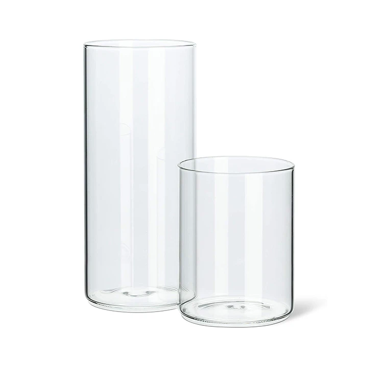 

Wholesale Cheap Clear Glass Cylinder Candle Vase for Home Decoration