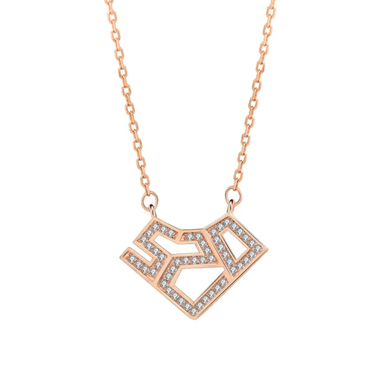 

2021 Factory Price te amo heart necklaces 18k gold jewelry necklace sets
