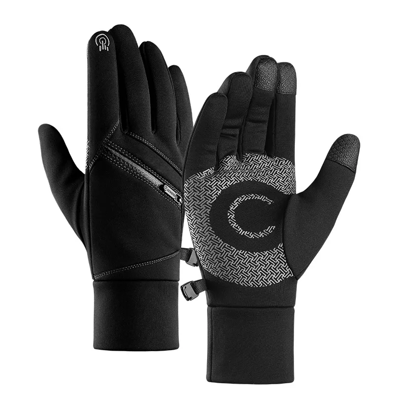 

Custom Motorcycle Winter Gloves Waterproof Warmth Racing Gloves Outdoor Riding Touch Screen Zipper Bike Gloves Motorcycle
