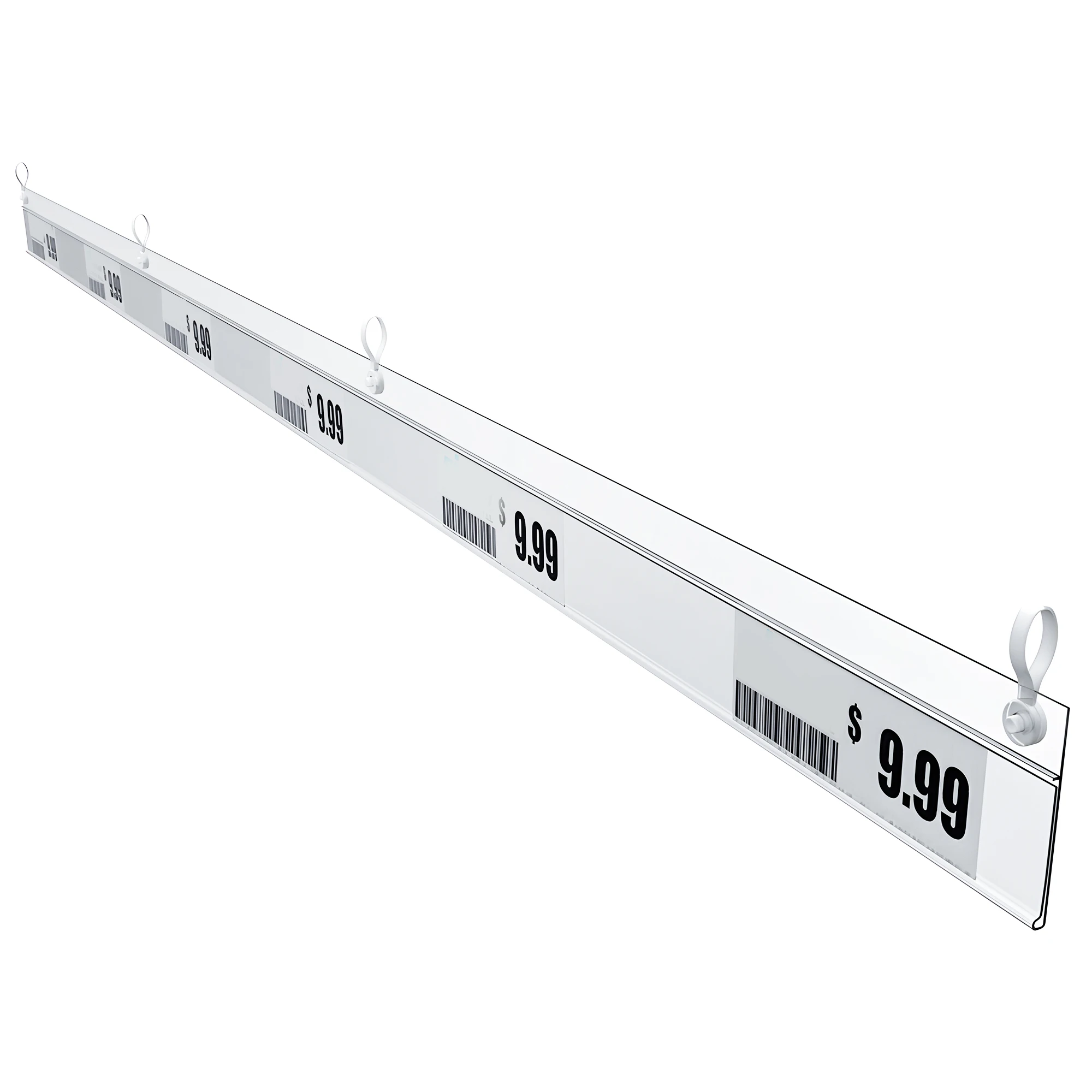 Bottom Price Supermarket Retail Plastic Pvc Acrylic Label Tag Adhesive Data Strip Price Holder for Shelves