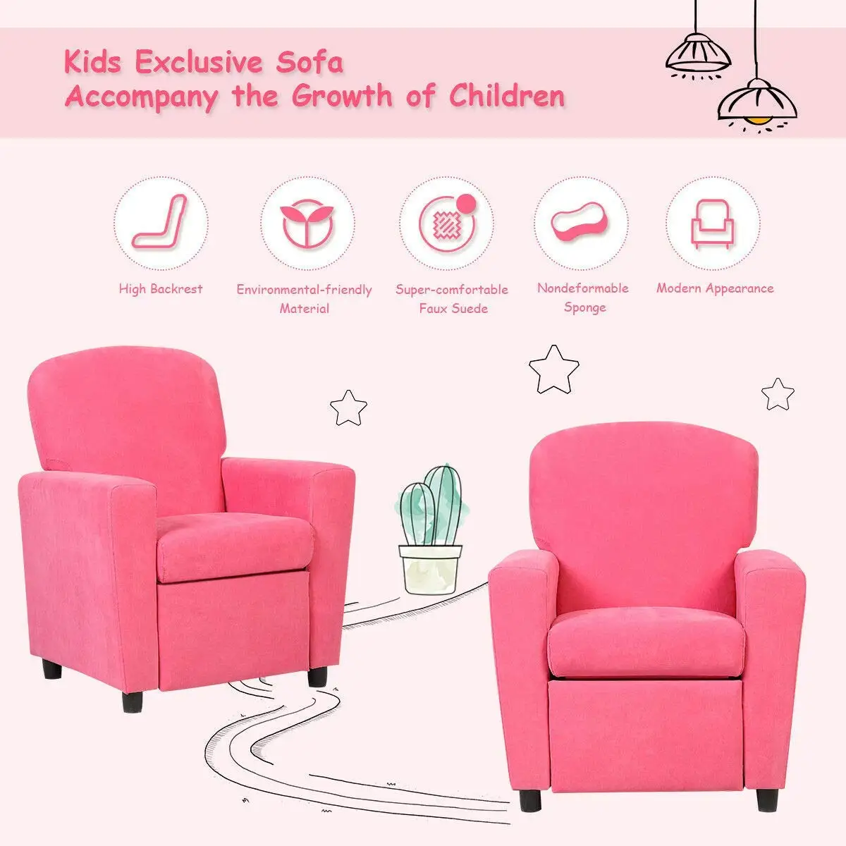 Geeksofa Kids Cartoon Recliner Sofa Baby Chair For Kid Child Children