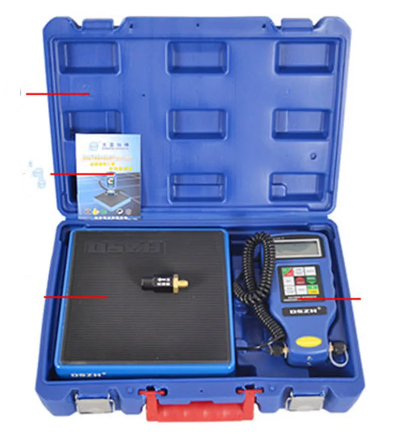 220lb Digital HVAC Refrigerant Charging Weighing Weight Electronic Scale w/ Case 