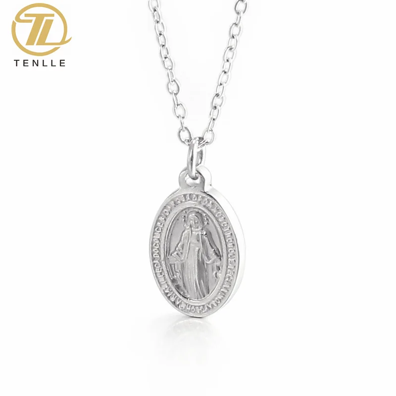 

Hot Selling Mother of God Marie Stainless Steel Necklace with Round Shape