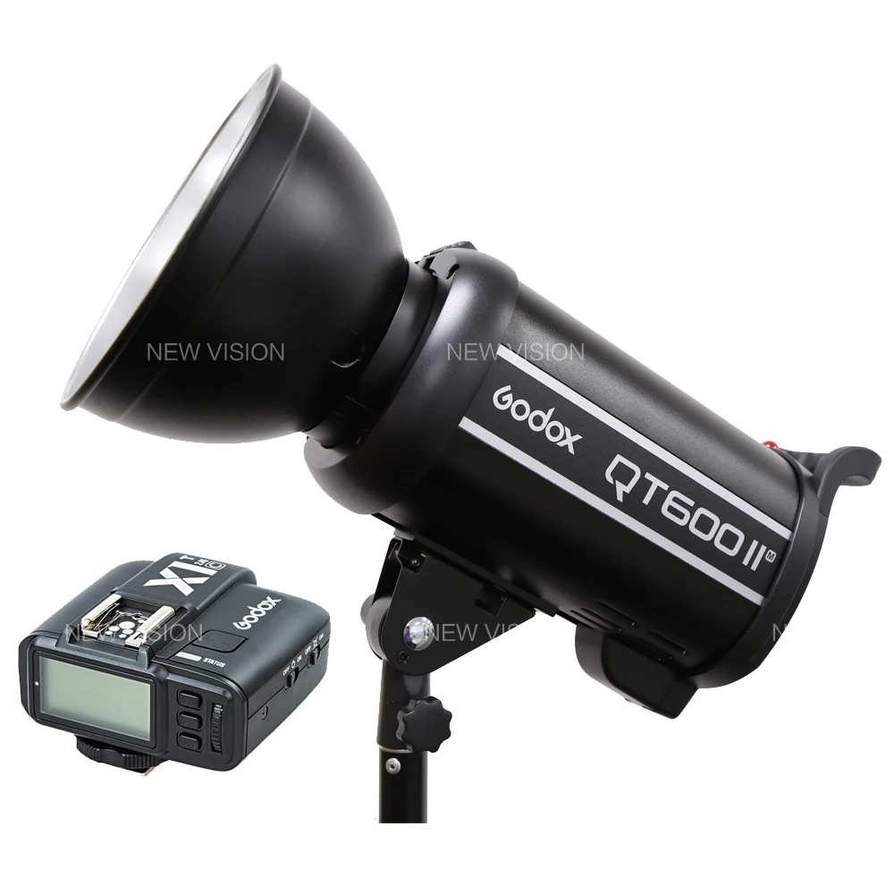 

Godox QT600II 600WS GN76 1/8000s High Speed Sync Flash Strobe Light with Built in 2.4G Wireless System + X1T-C For, Black