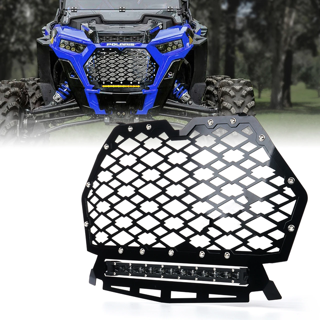 Top Quality Utv Steel Mesh Grille 12v 60w Led Kits For 20182020
