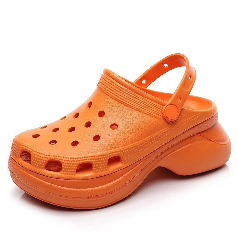 

Clogs 2021 Women's Summer Fashion New Heightening Beach Hole Shoes Garden High Heeled Slippers EVA Women's Clogs