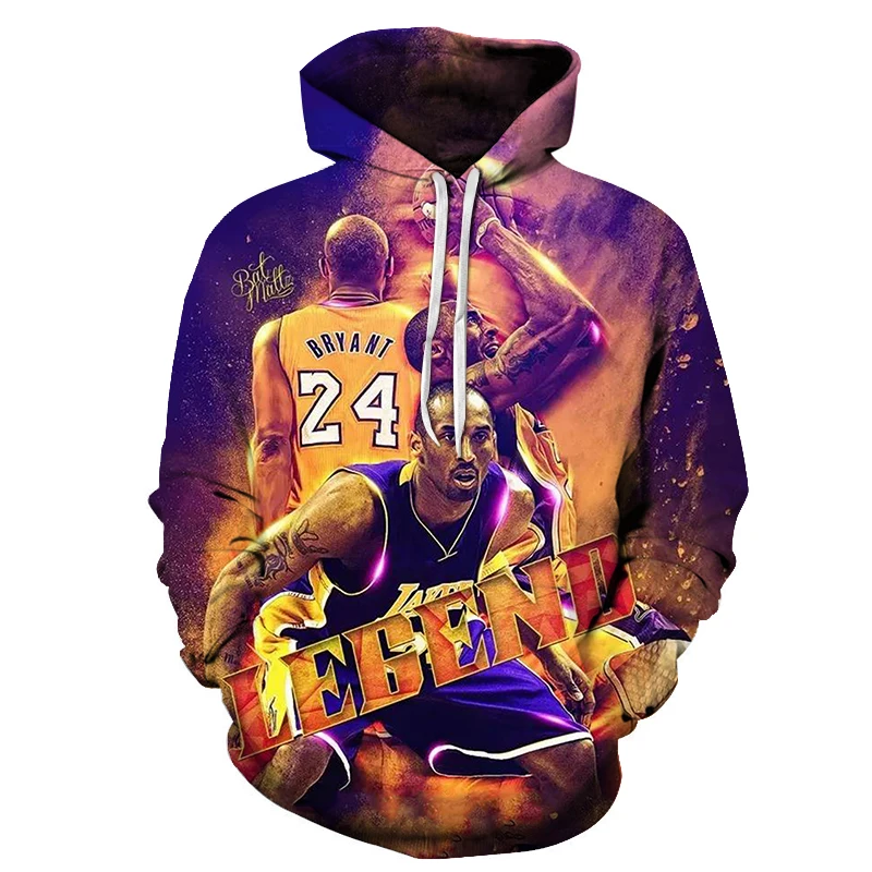 

Cheap Sports wear Custom Logo Pullover Sublimation full 3D printing 1pc Men's #24 Kobe Bryant Hoodie, Multi