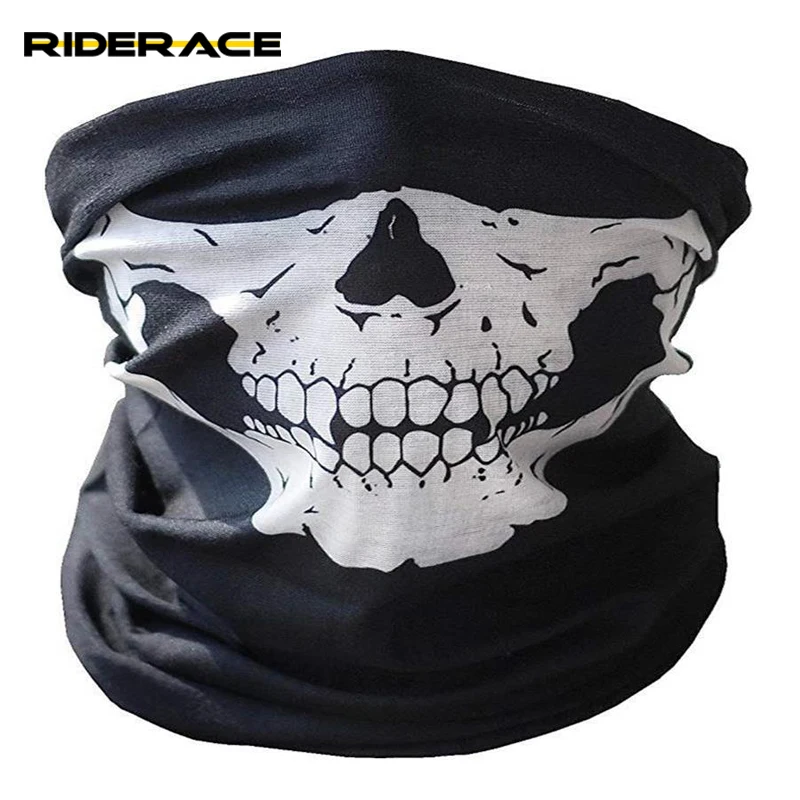 

Skull Masks Bicycle Ski Half Face Mask Ghost Scarf Neck Warmer Multi Use Magic Cycling Face Shield Halloween Props