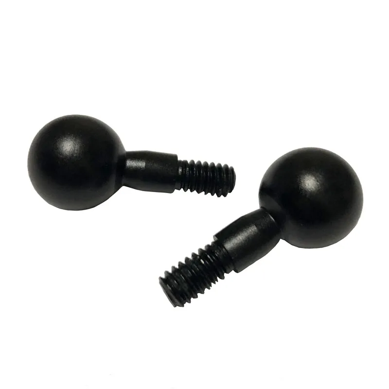 

Black color aluminum alloy 17mm ball with 10mm long 1/4 thread stem for clamp mount