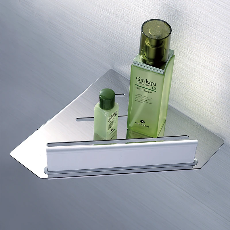 Best Selling Modern Design Stainless Steel Mirror Polished Durable Wall Mounted Corner Shelf for Shower Room Bathroom