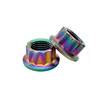 OEM motorcycle anodized titanium 12 point flange nut