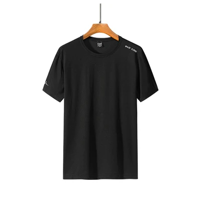 

Custom men's short-sleeved breathable quick-drying solid color T-shirt loose round neck top, Customized color