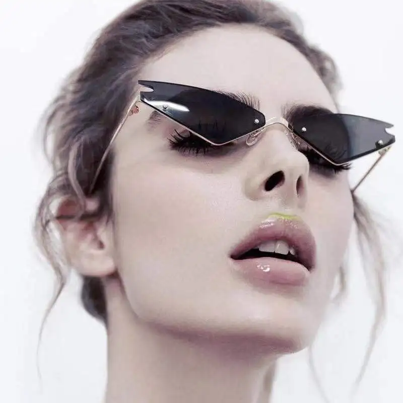 

Ladies Metal Cat Eye Women Retro Sunglasses Vintage Sun Glasses 2021 Custom Sexy Fashion Sunglasses
