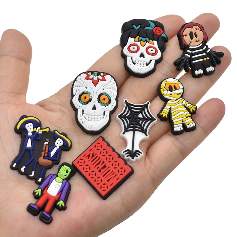 

New Arrival Wholesale PVC Shoe Charms Clown Halloween Croc Shoe charms shoe decorations for Kids, Customized color