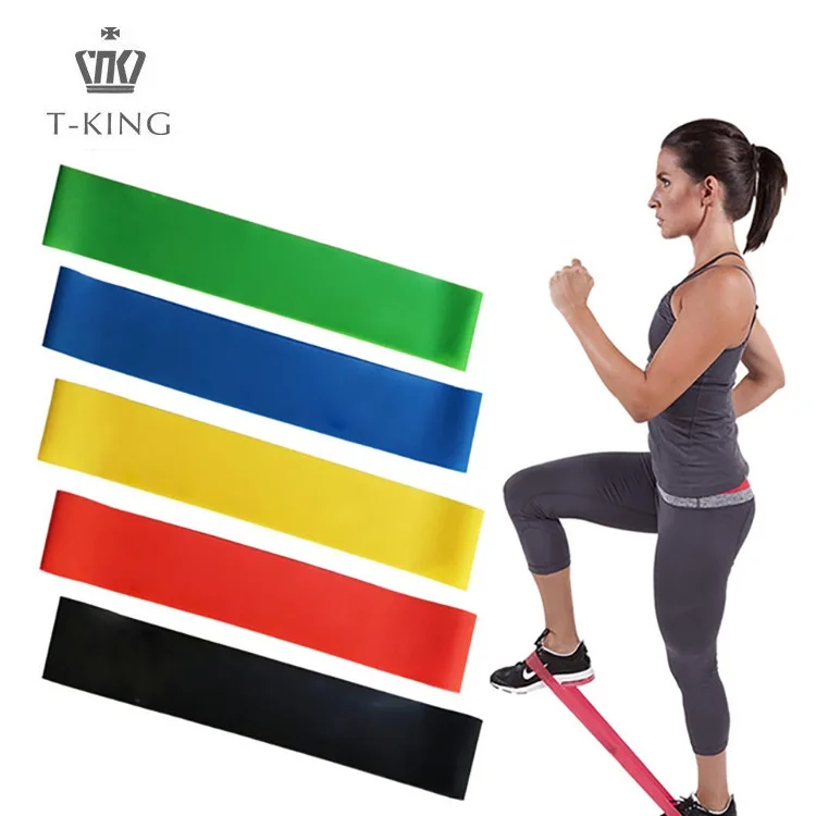 

Tking Wholesale Bodybuilding Latex Exercise Loop Fitness 5 Colors Rubber Yoga Bands Latex Home Elastic Fitness Resistance Bands, Stock color or customized