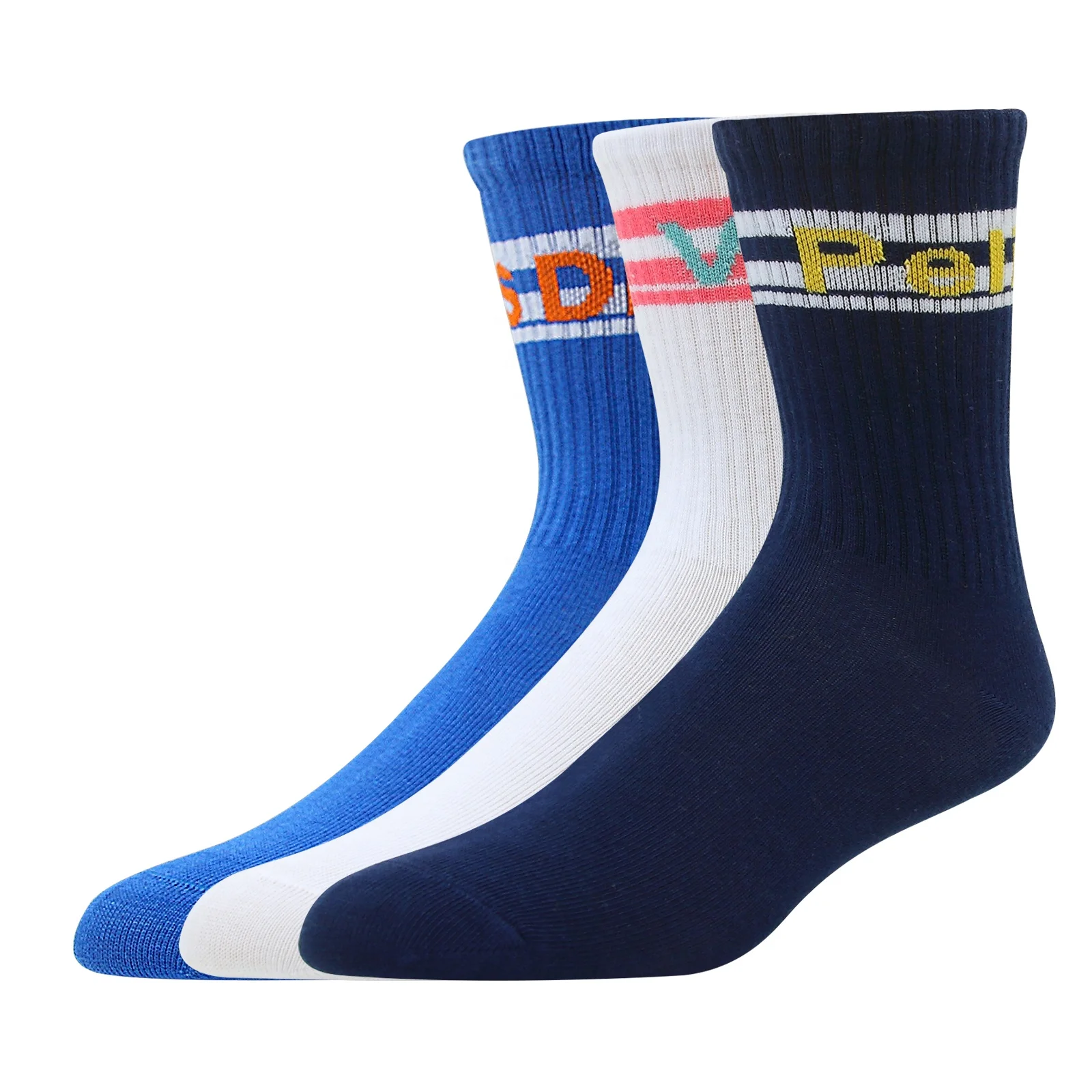 

Wholesale Cotton Rib Design Own Ribbed Fashion Embroidery Jacquard Mens Sports Crew Short Stockings Men Custom Sock