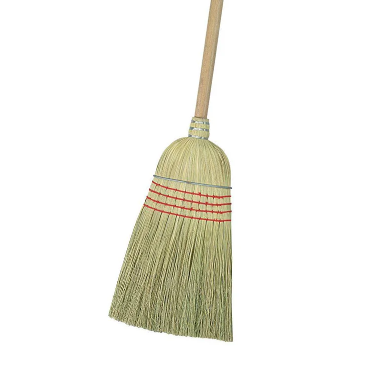 

High quality corn whisk broom with handle for Road for Gardem for household Model-2, Red