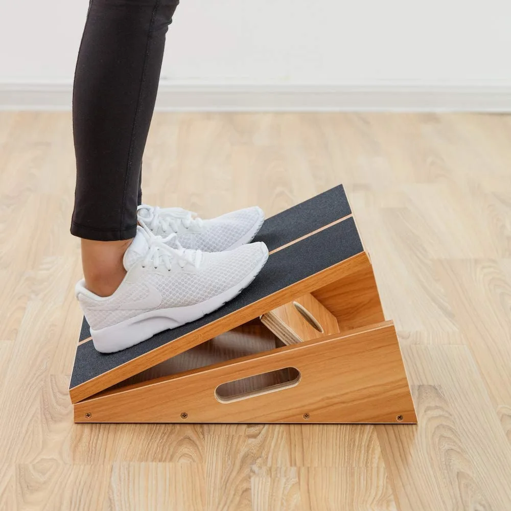 

5 Levels Adjustable Abs Balancing Fitness calf stretcher Wooden Slant Board