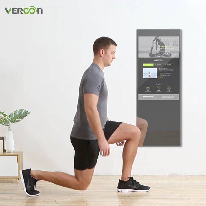 

H32001 Vercon android wall exercise Home equipment convenient gym workout touch screen smart fitnesss mirror manufacturer