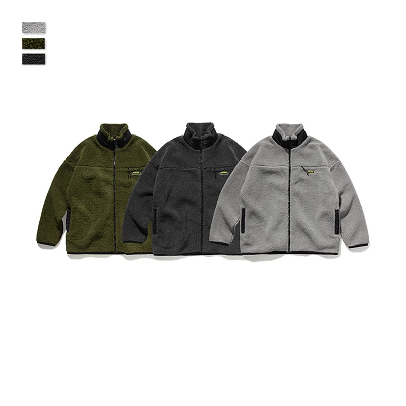 

Winter autumn Sherpa Jacket Men Casual Warm Coats Sherpa Jacket High Quality loose Outerwear