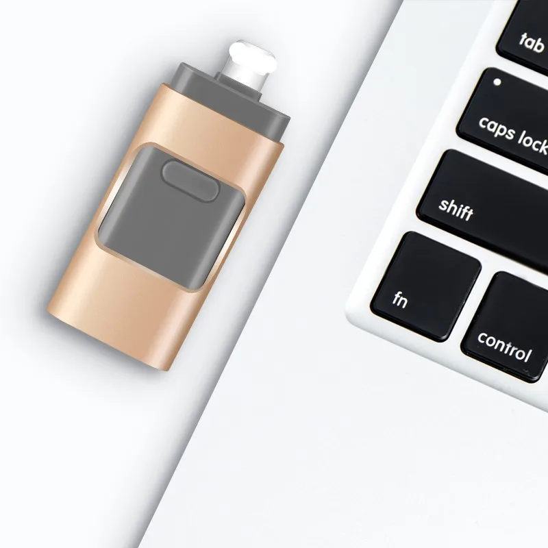 

4GB-128GB Plastic 3 in 1 OTG USB Flash Drives For Iphone, Custom logo is available