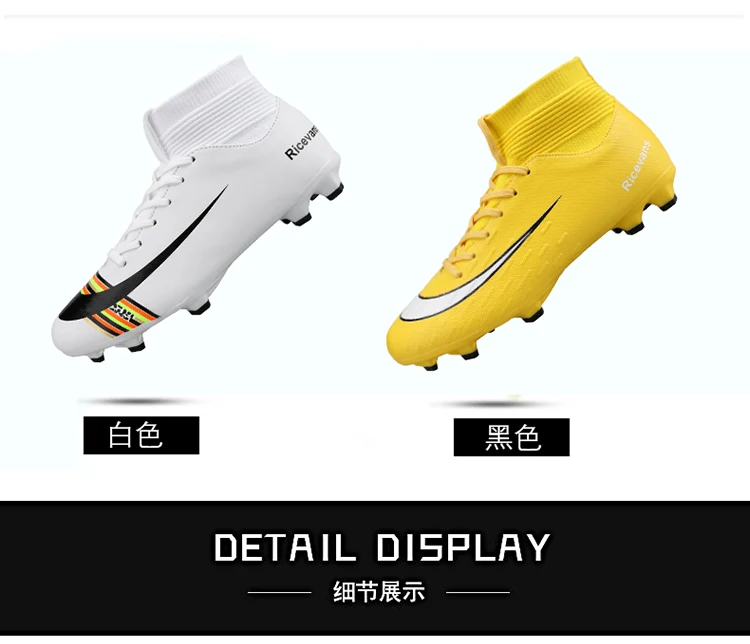 HOBIBEAR New Custom Outdoor Men Turf Soccer Boots Boy Football Spike Shoes Young Sport Shoe