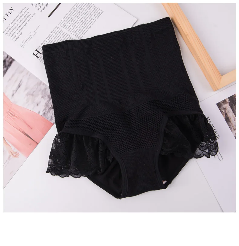 

High waist keep warm honeycomb particle panties