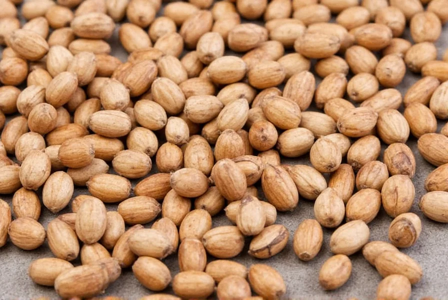 Botanical comparison showing nutmeg seed versus various tree nuts with clear labeling of differences