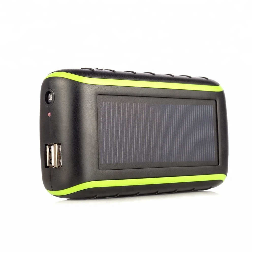 

2020 Consumer Electronics Useful 10000mAh Large Capacity Solar Charger Hand Crank Shape Power Bank