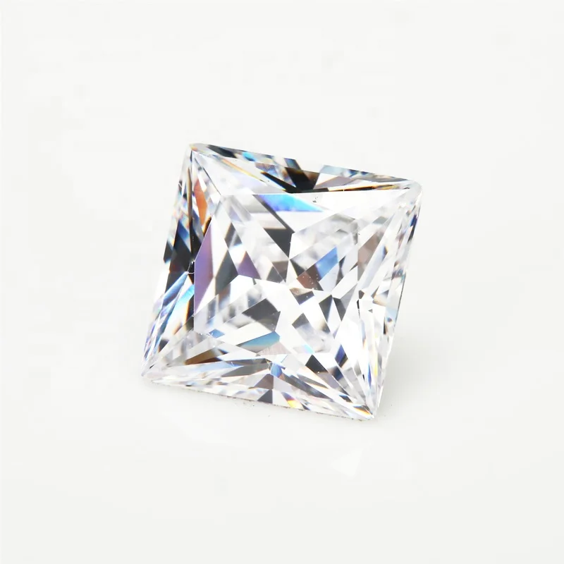 

synthetic princess cut hpht white polishing diamond, D e f g color